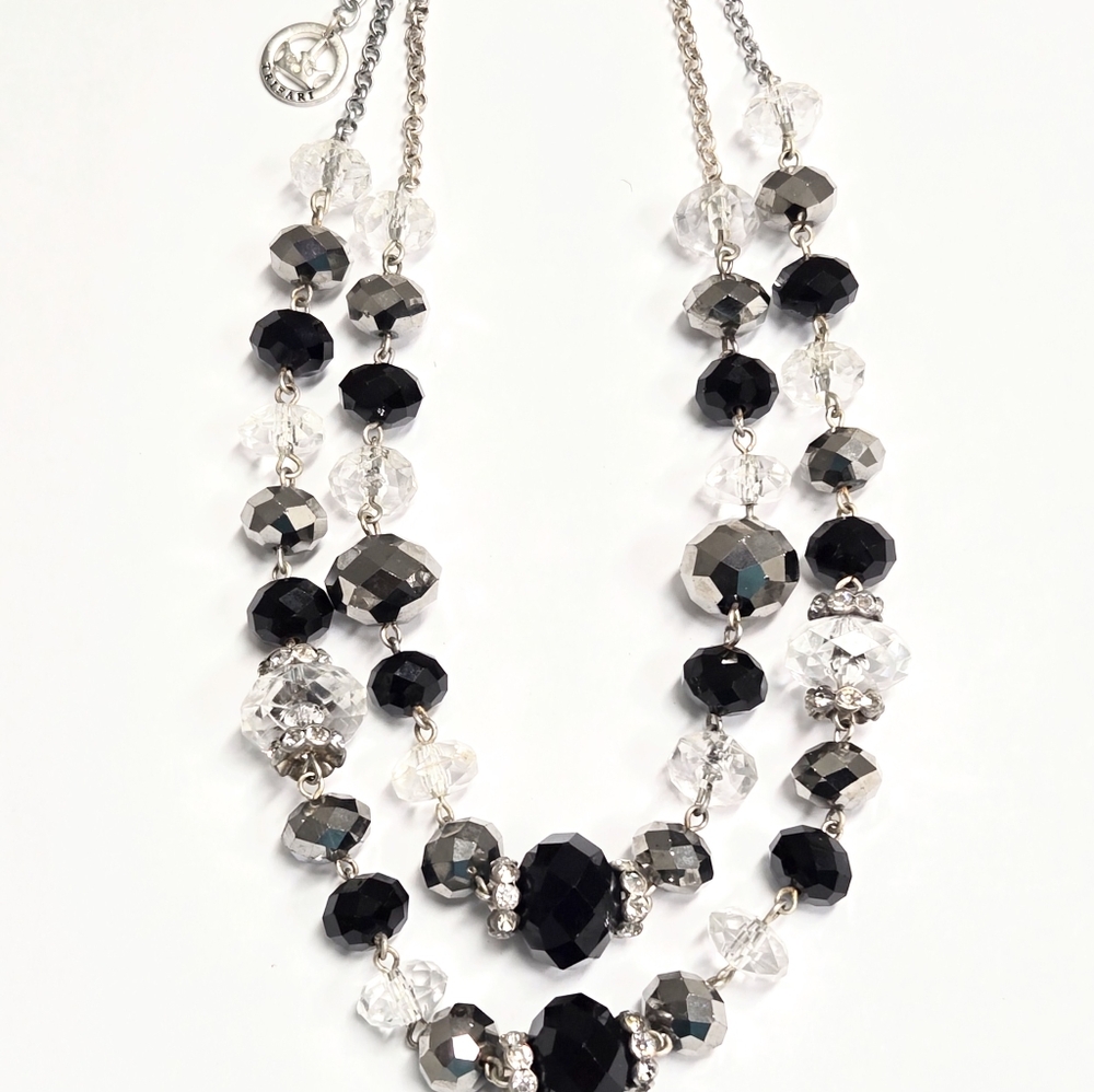 vintage TRAFARI CROWN Aurora Boralis  Crystal necklace